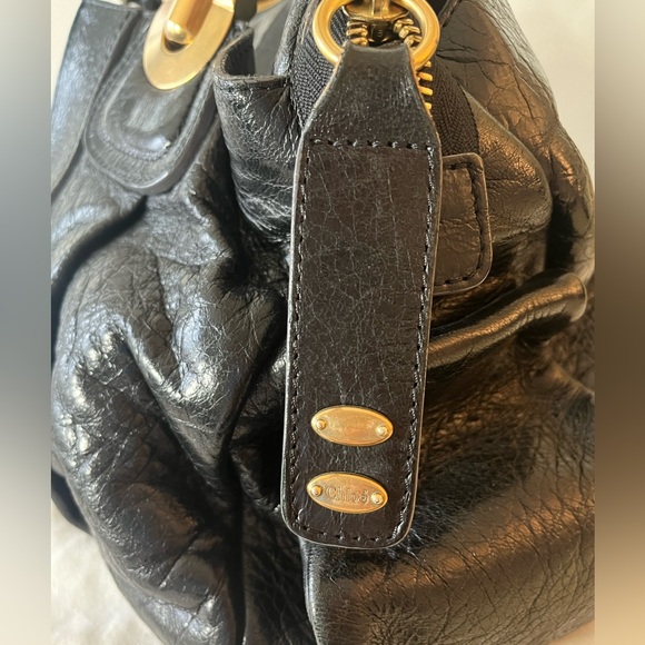 CHLOE Black Leather Large Heloise Satchel Bag with Dustbag - Picture 8 of 16